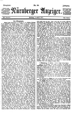 Nürnberger Anzeiger Freitag 18. Februar 1870