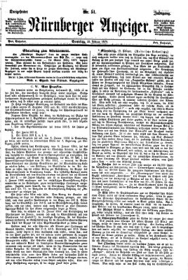 Nürnberger Anzeiger Sonntag 20. Februar 1870