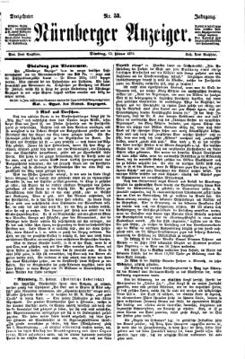 Nürnberger Anzeiger Dienstag 22. Februar 1870