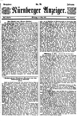 Nürnberger Anzeiger Montag 14. März 1870