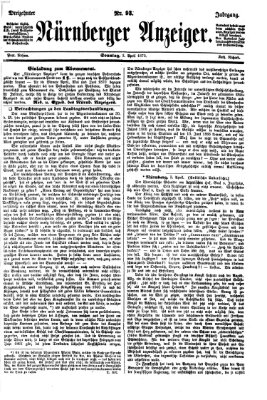 Nürnberger Anzeiger Sonntag 3. April 1870