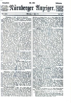 Nürnberger Anzeiger Montag 11. April 1870