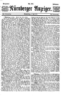 Nürnberger Anzeiger Donnerstag 14. April 1870