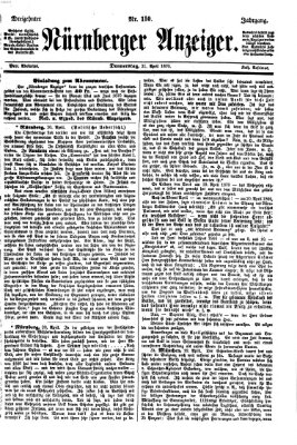 Nürnberger Anzeiger Donnerstag 21. April 1870