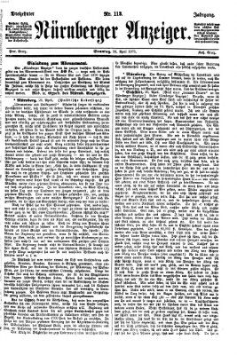 Nürnberger Anzeiger Sonntag 24. April 1870