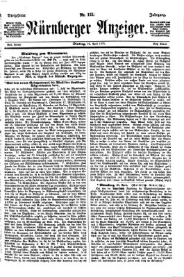 Nürnberger Anzeiger Dienstag 26. April 1870