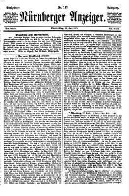 Nürnberger Anzeiger Donnerstag 28. April 1870