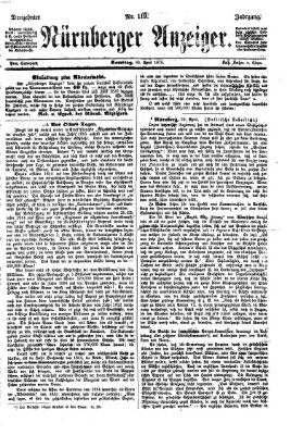 Nürnberger Anzeiger Samstag 30. April 1870