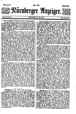 Nürnberger Anzeiger Donnerstag 14. Juli 1870