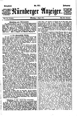 Nürnberger Anzeiger Montag 1. August 1870