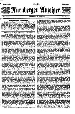 Nürnberger Anzeiger Donnerstag 11. August 1870