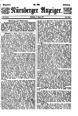 Nürnberger Anzeiger Freitag 12. August 1870