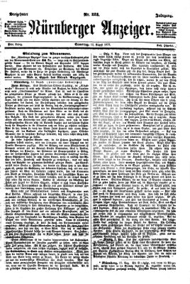 Nürnberger Anzeiger Samstag 13. August 1870