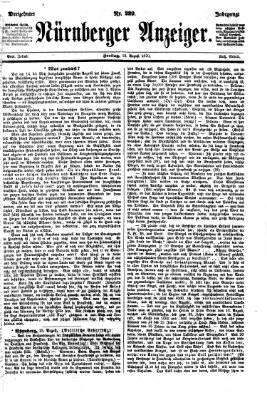 Nürnberger Anzeiger Freitag 19. August 1870