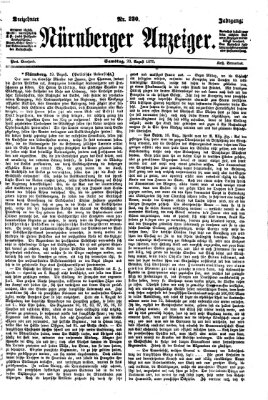 Nürnberger Anzeiger Samstag 20. August 1870