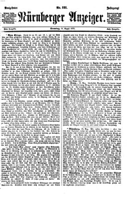 Nürnberger Anzeiger Sonntag 21. August 1870