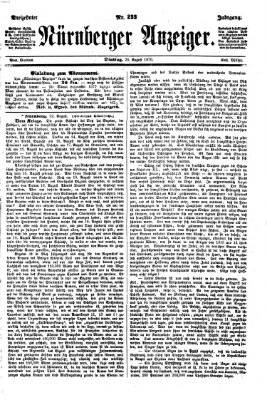 Nürnberger Anzeiger Dienstag 23. August 1870