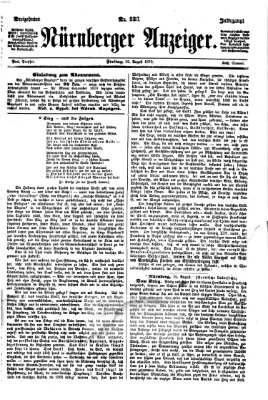 Nürnberger Anzeiger Freitag 26. August 1870