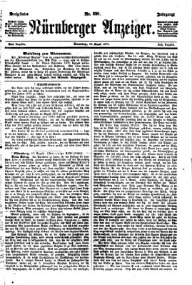 Nürnberger Anzeiger Sonntag 28. August 1870