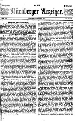 Nürnberger Anzeiger Samstag 10. September 1870