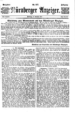 Nürnberger Anzeiger Freitag 16. September 1870