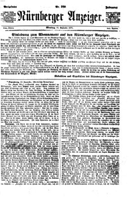 Nürnberger Anzeiger Montag 19. September 1870