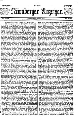 Nürnberger Anzeiger Samstag 24. September 1870