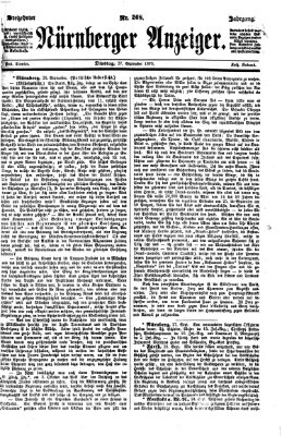 Nürnberger Anzeiger Dienstag 27. September 1870