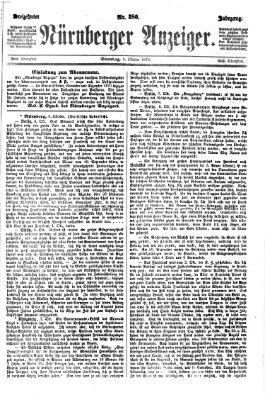 Nürnberger Anzeiger Sonntag 9. Oktober 1870