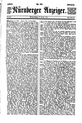 Nürnberger Anzeiger Donnerstag 20. Oktober 1870