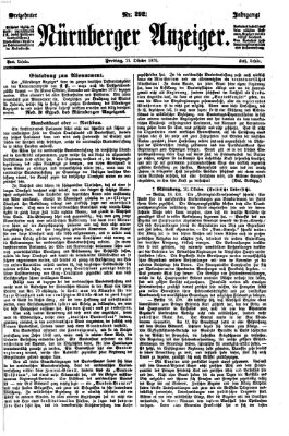 Nürnberger Anzeiger Freitag 21. Oktober 1870