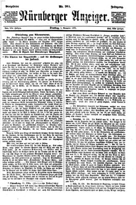 Nürnberger Anzeiger Dienstag 1. November 1870