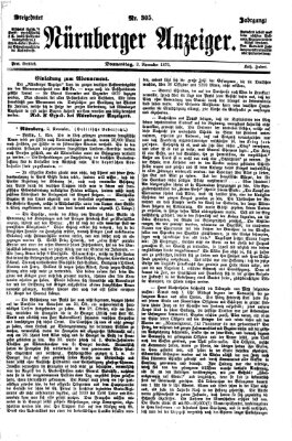 Nürnberger Anzeiger Donnerstag 3. November 1870