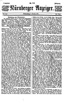 Nürnberger Anzeiger Donnerstag 17. November 1870