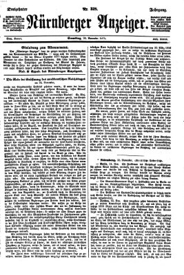 Nürnberger Anzeiger Samstag 26. November 1870