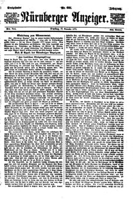 Nürnberger Anzeiger Dienstag 29. November 1870