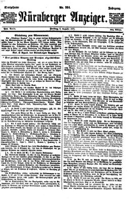 Nürnberger Anzeiger Freitag 2. Dezember 1870