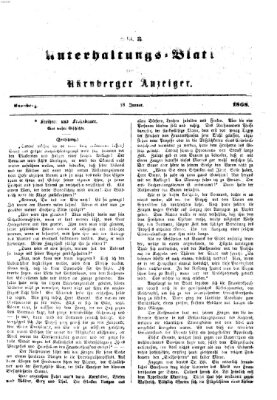 Nürnberger Anzeiger. Unterhaltungs-Blatt (Nürnberger Anzeiger) Samstag 18. Januar 1868