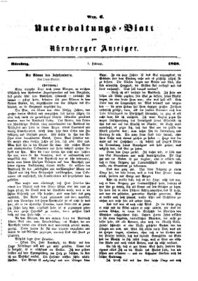 Nürnberger Anzeiger. Unterhaltungs-Blatt (Nürnberger Anzeiger) Samstag 8. Februar 1868