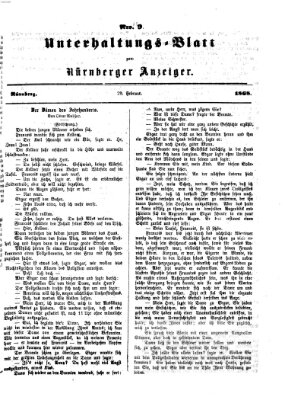 Nürnberger Anzeiger. Unterhaltungs-Blatt (Nürnberger Anzeiger) Samstag 29. Februar 1868