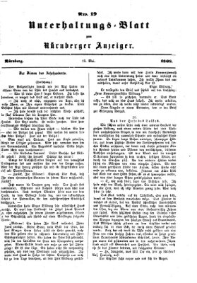 Nürnberger Anzeiger. Unterhaltungs-Blatt (Nürnberger Anzeiger) Sonntag 10. Mai 1868