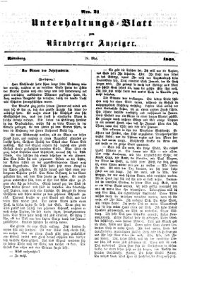 Nürnberger Anzeiger. Unterhaltungs-Blatt (Nürnberger Anzeiger) Sonntag 24. Mai 1868