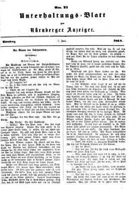 Nürnberger Anzeiger. Unterhaltungs-Blatt (Nürnberger Anzeiger) Sonntag 7. Juni 1868