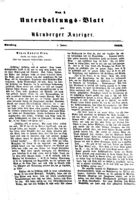 Nürnberger Anzeiger. Unterhaltungs-Blatt (Nürnberger Anzeiger) Sonntag 3. Januar 1869