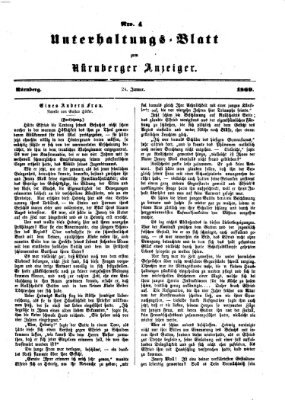 Nürnberger Anzeiger. Unterhaltungs-Blatt (Nürnberger Anzeiger) Sonntag 24. Januar 1869