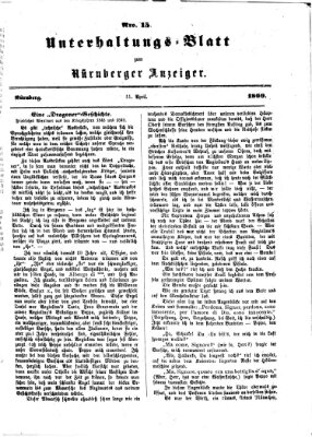 Nürnberger Anzeiger. Unterhaltungs-Blatt (Nürnberger Anzeiger) Sonntag 11. April 1869