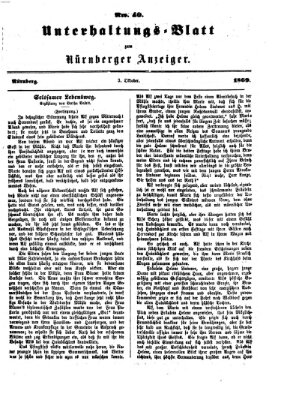 Nürnberger Anzeiger. Unterhaltungs-Blatt (Nürnberger Anzeiger) Sonntag 3. Oktober 1869