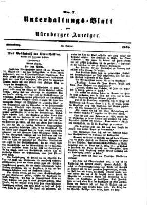 Nürnberger Anzeiger. Unterhaltungs-Blatt (Nürnberger Anzeiger) Sonntag 13. Februar 1870