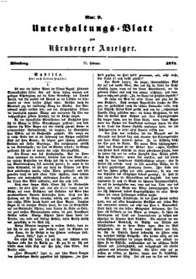 Nürnberger Anzeiger. Unterhaltungs-Blatt (Nürnberger Anzeiger) Sonntag 27. Februar 1870