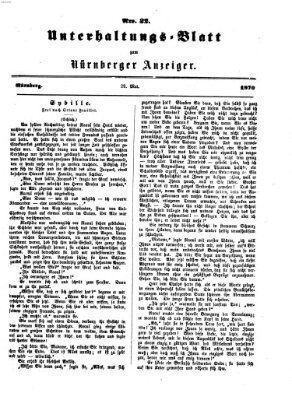 Nürnberger Anzeiger. Unterhaltungs-Blatt (Nürnberger Anzeiger) Sonntag 29. Mai 1870